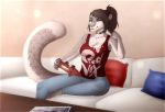  anthro bigdiwolf felid female liz(lizzycat21) mammal pantherine red_vox snow_leopard solo vinesauce 