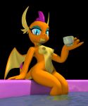  absurd_res argos90 breasts cup dragon female friendship_is_magic hi_res my_little_pony smolder_(mlp) solo swimming_pool 