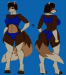 anthro athletic athletic_female big_breasts breasts canid canine canis clothing female hi_res mammal mika_elendil mikathefluffywolf solo underwear wide_hips wolf 
