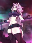 anthro breasts canid canid_demon cherrikissu clothing demon female helluva_boss hi_res looking_at_viewer loona_(vivzmind) mammal navel solo 