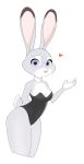  &lt;3 2020 anthro breasts clothed clothing disney female fur grey_body grey_fur head_tuft hi_res judy_hopps lagomorph leporid mammal open_mouth open_smile purple_eyes rabbit simple_background smile solo swetpot tuft white_background zootopia 