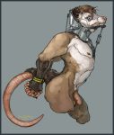  absurd_res animal_humanoid anthro bdsm blue_border bondage bondage_gear border bound collar collar_only didelphid didelphid_humanoid genitals hands_tied hi_res humanoid male mammal mammal_humanoid marsupial marsupial_humanoid penis priscillasheep solo uncut 