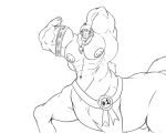  5:4 anthro big_muscles bodypaint centaur equid equid_taur face_paint first_place_prize flexing hair huge_muscles hyper hyper_muscles jewelry male mammal mammal_taur monochrome muscular navel necklace nipples nude ponytail sachiel_666 sketch smile solo taur 