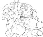  anthro balls big_balls big_muscles big_penis canid canine canis duo erecion eye_of_horus eyes_closed genitals hug huge_balls huge_muscles huge_penis hyper hyper_balls hyper_genitalia hyper_muscles hyper_penis jackal looking_at_another male male/male mammal monochrome muscular nipples nude open_mouth penis sachiel_666 sex sketch smile tongue tongue_out touching_nipples tu&#039;hahra vein veiny_balls veiny_muscles veiny_penis vishal 