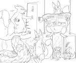  after_vore anthro anus belly big_belly bone canid canine death disney feces fox group hi_res male male_pred mammal monochrome multiple_prey nick_wilde scat skull solo_focus thebigbrap toilet toilet_use unknown_artist vore zootopia 