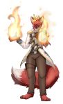  absurd_res alpha_channel angry anthro canid canine clothing crown fantasy fire fox grin hi_res king magic male mammal narusewolf royalty smile solo 