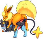  alpha_channel anal anal_penetration animal_genitalia animal_penis balls black_body black_fur blush bodily_fluids canid canine canine_penis cum digital_media_(artwork) duo eeveelution erection feral flareon fluffy fluffy_tail from_behind_position fur genital_fluids genitals hi_res luxray male male/male male_penetrated male_penetrating male_penetrating_male mammal mounting nintendo orange_body orange_fur penetration penis pok&eacute;mon pok&eacute;mon_(species) sex size_difference small_dom_big_sub star_tail sugar_romper video_games vovo 