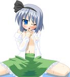  bad_id bad_pixiv_id hujikok konpaku_youmu shirt short_hair skirt solo suggestive_fluid touhou 