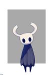  2020 absurd_res ambiguous_gender arthropod black_body character_request color_fox front_view full-length_portrait grey_background head_tilt hi_res hollow_knight insect portrait signature simple_background solo team_cherry vessel_(species) video_games 