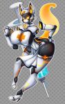  absurd_res amputee android armor artist-apprentice587 big_breasts breasts canid canine cybernetics digital_media_(artwork) disability female fox hi_res machine mammal medical robot solo_focus syringe 