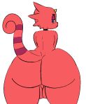  2020 animal_crossing anthro big_butt butt camseven chameleon clothing flick_(animal_crossing) game_(disambiguation) genitals lizard looking_at_viewer male mechaclank nintendo reptile scalie solo video_games 