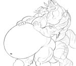  5_fingers anthro balls big_balls big_penis canid canine canis dragon drazenvayne_(character) duo erection eyes_closed fingers genitals horn hug huge_balls huge_penis hyper hyper_balls hyper_genitalia hyper_penis kissing male mammal monochrome musclegut muscular nude penis sachiel_666 sketch small_wings vein veiny_muscles veiny_penis wings wolf 