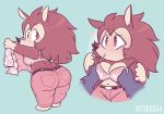  &lt;3 2020 ambiguous_gender animal_crossing anthro belt big_breasts big_butt bitebox64 blush bottomwear bra breast_fondling breast_grab breasts brown_body brown_eyes brown_fur brown_hair butt cleavage clothed clothing countershade_face countershade_torso countershading disembodied_hand duo eulipotyphlan female female/ambiguous female_focus fondling freckles fur hair hand_on_breast hedgehog hi_res holding_clothing leaning leaning_forward looking_back mammal midriff multiple_poses navel nintendo pants partially_clothed pointy_nose portrait pose rear_view sable_able short_stack short_tail smile solo_focus standing three-quarter_portrait underwear video_games 