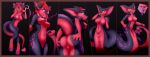  2020 anthro big_breasts black_and_red breasts canid canid_demon catewolf cloven_hooves demon female forked_tongue fur genitals hair hellhound hooves horn mammal naga nipples non-mammal_breasts nude pussy pyruvic reptile scalie sequence serpentine simple_background snake solo solo_focus species_transformation tongue tongue_out transformation 