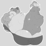 1:1 anthro balls belly big_balls big_belly big_muscles big_penis bodily_fluids canid canine canis clothing cock_vore cum drooling ejaculation erection footprint genital_fluids genitals group hair hi_res huge_balls huge_muscles huge_penis hyper hyper_balls hyper_belly hyper_genitalia hyper_muscles hyper_penis jay_(thezombywoof) male male_pred male_prey mammal mattnuki monochrome musclegut muscular nipples pawprint penile penis raccoon_dog sachiel_666 saliva size_difference stretched_clothing tanuki underwear vein veiny_penis vore wolf 