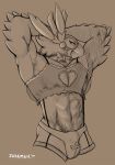  absurd_res anthro avian bow_tie breath_of_the_wild bulge clothed clothing crossdressing hi_res jeremeh kass_(tloz) lingerie male muscular nintendo solo the_legend_of_zelda video_games 