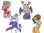  ? amy_rose anthro archie_comics blaze_the_cat blue_eyes breasts brown_hair butt chipmunk chiropteran cleavage clothed clothing curvy_figure dialogue english_text eulipotyphlan felid feline female fully_clothed gesture green_eyes ground_squirrel group hair hands_behind_back hedgehog hi_res humor looking_at_viewer looking_back mammal mudwatch multicolored_body pink_body purple_body rodent rouge_the_bat sally_acorn sciurid shaking shivering solo_focus sonic_the_hedgehog_(archie) sonic_the_hedgehog_(comics) sonic_the_hedgehog_(series) tan_body text thumbs_up two_tone_body white_body wide_hips 