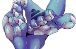  5_toes anonymous_artist anthro claws dragon feet foot_fetish hi_res hindpaw lemy lemy(dragon) male pawpads paws scales scalie simple_background soles solo spread_toes toe_claws toe_curl toes white_background 