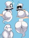  3:4 anus balls big_butt bodily_fluids butt butt_grab cappy_(mario) cum cumshot ejaculation faceless_male genital_fluids genitals ghost hand_on_butt hi_res hot_dogging huge_butt human male male/male mammal mario_bros nathanatwar nintendo penis spirit super_mario_odyssey video_games 