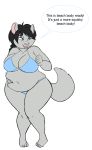  absurd_res alpha_channel big_breasts bikini braided_hair breasts chinchilla chinchillid clothing dialogue english_text female goblinhordestudios hair hi_res huge_breasts hyper hyper_breasts mammal rodent solo swimwear text 