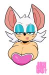  anthro big_breasts breasts chiropteran female hi_res juicyghost mammal rouge_the_bat simple_background smile smirk solo sonic_the_hedgehog_(series) 