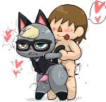  &lt;3 2020 animal_crossing anthro anthro_penetrated arm_grab balls black_body black_clothing black_fur black_nose black_topwear blonde_hair blush bodily_fluids bottomless clothed clothed/nude clothed_male_nude_male clothing domestic_cat drooling duo enigi09 erection felid feline felis from_behind_position fur genitals green_eyes grey_balls grey_body grey_fur hair heterochromia human human_on_anthro human_penetrating human_penetrating_anthro interspecies male male/male male_penetrated male_penetrating male_penetrating_male mammal motion_lines nintendo nude orange_nose penetration penis pink_penis prison_guard_position raymond_(animal_crossing) rough_sex saliva sex smile speech_bubble standing standing_sex striped_body striped_fur stripes sweat tapering_penis thrusting tongue tongue_out topwear vest video_games villager_(animal_crossing) yellow_eyes 