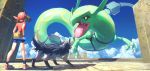  clouds haruka_(pokemon) mightyena pippi_(p3i2) pokemon rayquaza 