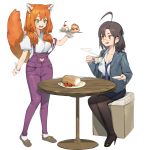  animal_ears business_suit cleavage heels megane overalls pantyhose romana tagme tail 