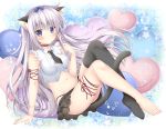  airi_(alice_or_alice) alice_or_alice_siscon_niisan_to_futago_no_imouto barefoot blush candy catgirl korie_riko lollipop long_hair navel purple_eyes purple_hair skirt tail thighhighs 