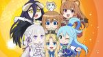  albedo_(overlord) animal_ears aqua_(kono_subarashii_sekai_ni_shukufuku_wo!) armor chibi dress emilia_(re_zero) filo_(kono_yuusha_ga_ore_tueee_kuse_ni_shinchou_sugiru) horns isekai_quartet kono_subarashii_sekai_ni_shukufuku_wo! kono_yuusha_ga_ore_tueee_kuse_ni_shinchou_sugiru neko overlord puck raphtalia re_zero_kara_hajimeru_isekai_seikatsu tate_no_yuusha_no_nariagari uniform viktoriya_ivanovna_serebryakov wallpaper youjo_senki 