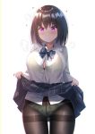  bra f_(milfaaaaa) pantsu pantyhose see_through seifuku skirt_lift 