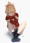  bee_doushi bra fate/grand_order mordred_(fate) open_shirt tagme 