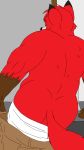  9:16 absurd_res andrew_the_fox anthro big_butt butt canid canine fox hi_res male mammal meandandrewthefox musclegut solo 