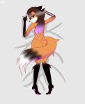  absurd_res cadence canid canine female fox fur hi_res lying mammal nude on_front red_fox satomianimations smile 