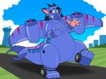  4:3 absurd_res aircraft airplane animate_inanimate dragon hi_res inflatable kitsunekit living_inflatable transformation 