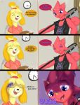  ambiguous_gender animal_crossing anthro canid canine canis chameleon comic digital_media_(artwork) domestic_dog duo english_text flick_(animal_crossing) frist44 hi_res isabelle_(animal_crossing) lizard mammal net nintendo reptile scalie text video_games 