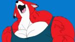  16:9 absurd_res andrew_the_fox anthro big_muscles growth hi_res huge_muscles male meandandrewthefox muscle_growth muscular solo widescreen 