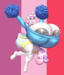  absurd_res aged_up anthro big_breasts blues64 blush bodily_fluids breasts cheerleader clothing equid eyebrows female friendship_is_magic hi_res horn huge_breasts hyper hyper_breasts lactating mammal mr.pink my_little_pony open_mouth pom_poms solo sweetie_belle_(mlp) unicorn 