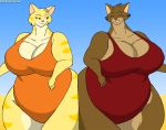  beach breasts cjshadorunner cleavage clothed clothing domestic_cat duo felid feline felis female female/female mammal seaside smile swimwear 