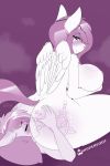  2020 ambiguous_gender anthro berry_frost big_breasts blush breasts cutie_mark digital_media_(artwork) duo equid equine eyes_closed fan_character female female/ambiguous hi_res mammal my_little_pony nude oral pillow pterippus sex sound_effects whisperfoot wings 
