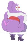  2020 big_breasts big_butt breasts butt butt_grab clothed clothing clown female footwear gengar grin hair hand_on_butt hi_res high_heels huge_butt humanoid legwear looking_back lucky_(mcnasty) makeup mcnasty nintendo panties pok&eacute;mon pok&eacute;mon_(species) ponytail purple_body shirt shoes side_boob smile thick_thighs thigh_highs topwear underwear video_games 