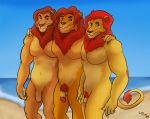  balls casual_nudity circumcised disney father felid feline flaccid genitals grandfather grandparent kion lion male male/male mammal mane mufasa nude nude_beach pantherine parent penis pickles-hyena simba son the_lion_guard the_lion_king uncut 