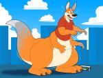  4:3 absurd_res big_(disambiguation) hi_res kangaroo kitsunekit macro macropod mammal marsupial size transformation tyvulpine 