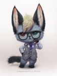  2020 3:4 animal_crossing anthro blonde_hair clothed clothing digital_media_(artwork) domestic_cat eyewear felid feline felis fur glasses hair heterochromia looking_at_viewer male mammal nintendo raymond_(animal_crossing) silverfox5213 solo text url video_games 