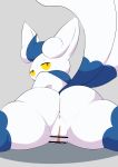  absurd_res anthro anus big_butt blush butt censored female genitals hi_res looking_at_viewer looking_back meowstic nintendo pok&eacute;mon pok&eacute;mon_(species) pussy solo umisag85rabb99 video_games 