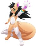  2020 4_toes 5_fingers alpha_channel black_hair canid canine digital_media_(artwork) fingers fox hair heterochromia mammal rudragon simple_background smile toes transparent_background 