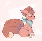  clarevoir commentary commission english_commentary eyepatch full_body gen_1_pokemon pokemon simple_background vulpix white_background 