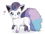  clarevoir commentary creature english_commentary full_body fusion galarian_form galarian_ponyta gen_1_pokemon gen_8_pokemon heart looking_at_viewer no_humans pokemon pokemon_(creature) simple_background solo standing vulpix white_background 