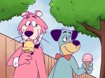  anthro blue_body blue_fur canid canine canis cougar dessert domestic_dog duo felid feline food fur hanna-barbera huckleberry_hound ice_cream male male/male mammal pink_body pink_fur snagglepuss tarneydraws the_huckleberry_hound_show unknown_artist 