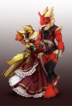  &lt;3 anthro avian beak bird black_body black_clothing black_fur blaziken blue_eyes blush canid canine claws clothed clothing delphox dress duo fan_character female flower fluffy fluffy_tail fox fur hair hand_on_arm hi_res larger_male love male male/female mammal mega_blaziken mega_evolution multicolored_clothing muscular muscular_male nintendo plant pok&eacute;mon pok&eacute;mon_(species) red_body red_clothing red_dress red_eyes red_fur romantic_ambiance romantic_couple simple_background size_difference smaller_female smile tiaamaito video_games white_body white_clothing white_fur white_hair yellow_body yellow_fur 